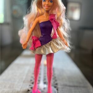 Beautiful Rock And Curl Jem from Jem and the Holograms doll 12” with stand